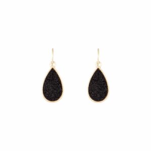 Black Glitter TearEarrings