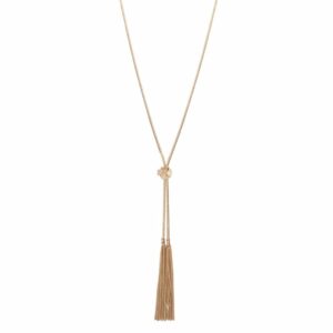 Lariat Knot & Tassel Necklace