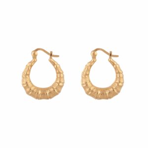 Bamboo Hoop Earrings