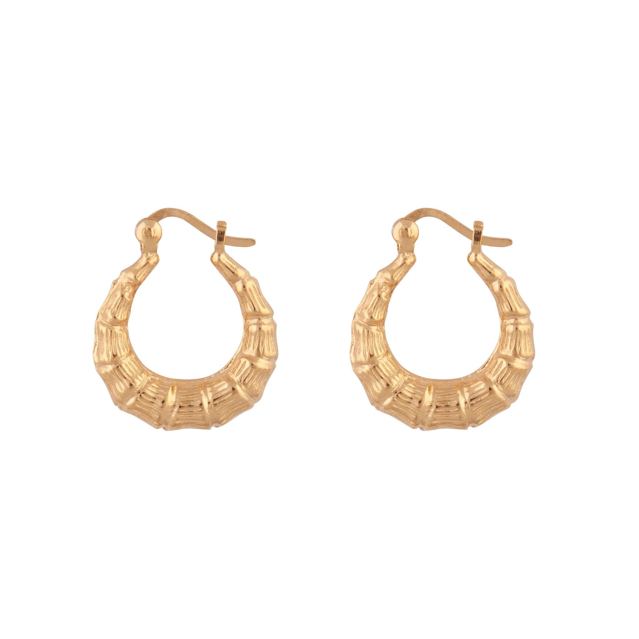 Bamboo Hoop Earrings