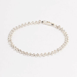 Double Dangle Petal Tennis Bracelet