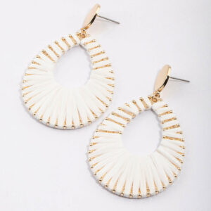 Raffia Oval Earrings