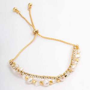 Freshwater Pearl & Facet Bracelet