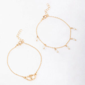 Bead Link Heart Bracelet Pack