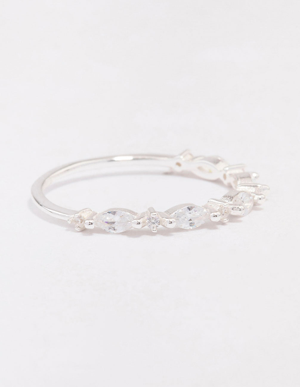 Alternating Marquise Round Ring