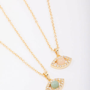Semi-Precious Evil Eye Necklace Set
