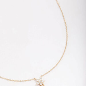 Flower Stem Pendant Necklace