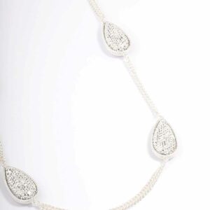 Oval Long Chain Necklace