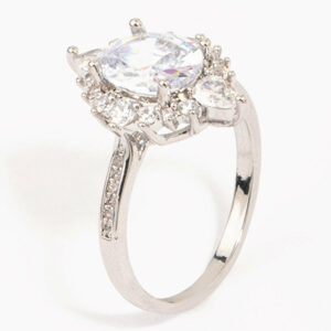 Rhodium Shining Star Ring