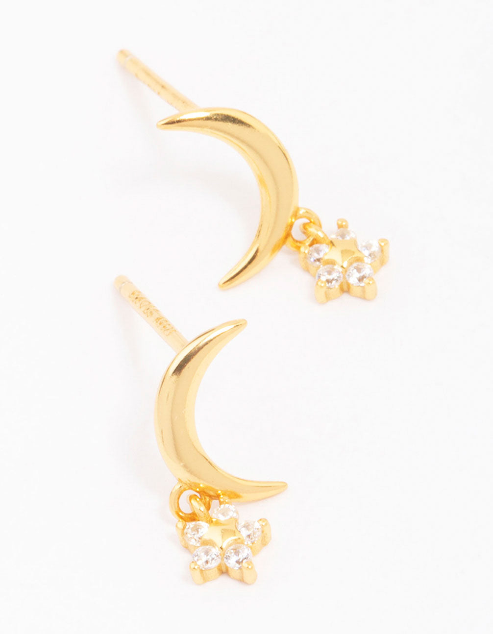 Moon & Star Stud Earrings