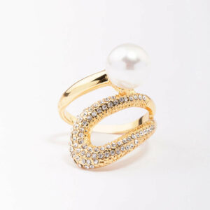 Pave Pearl Cocktail Ring