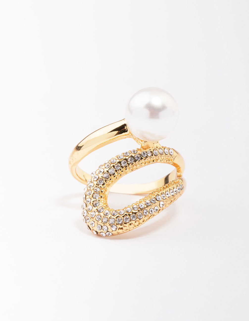 Pave Pearl Cocktail Ring