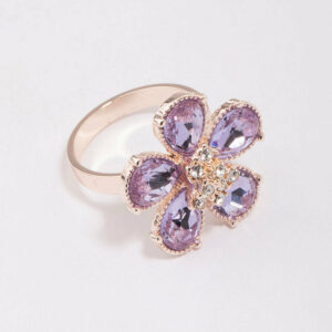 Rose Lilac Flower Petal Ring