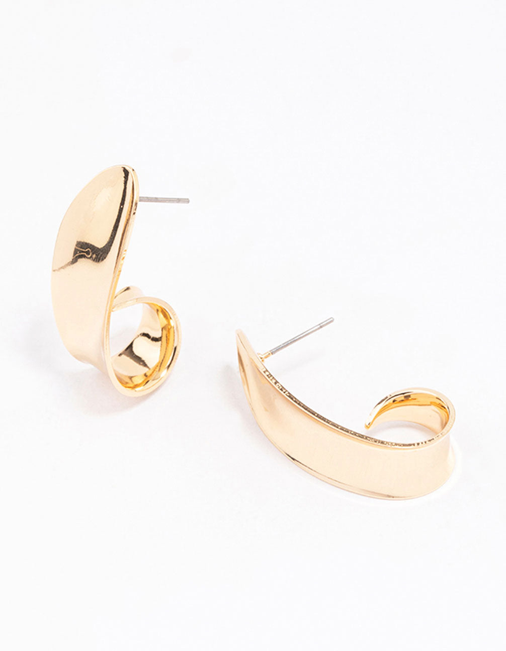 Hammered Wide Hoop Earrings