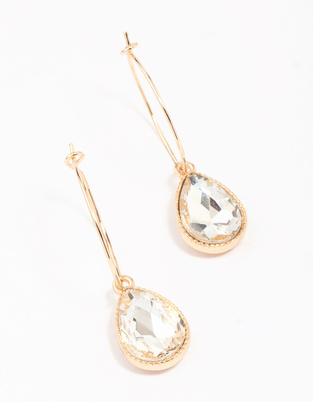 Pear Halo Drop Earrings