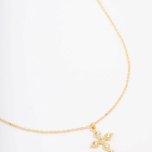 Round Cross Pendant Necklace