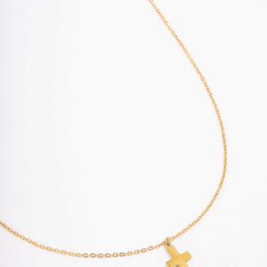 Plain Mini Cross Pendant Necklace