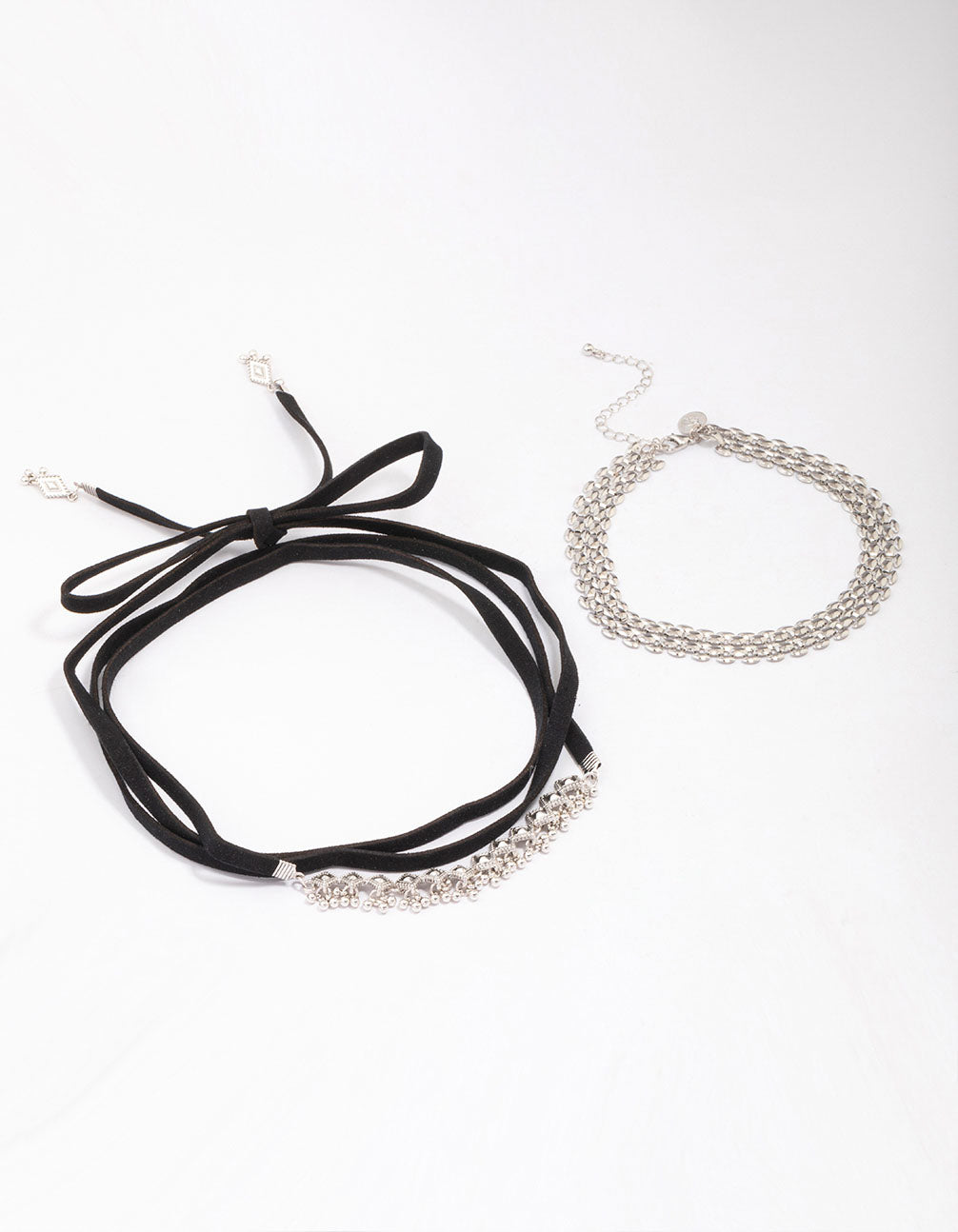 Antique & Black Wrapped Bow Choker