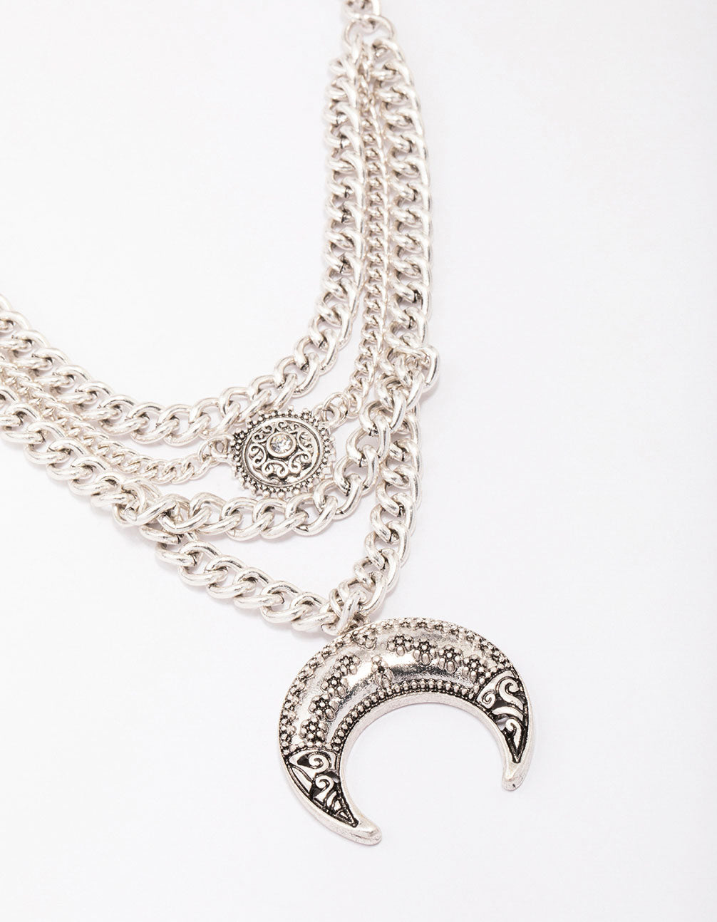 Antique Western Crescent Moon Necklace
