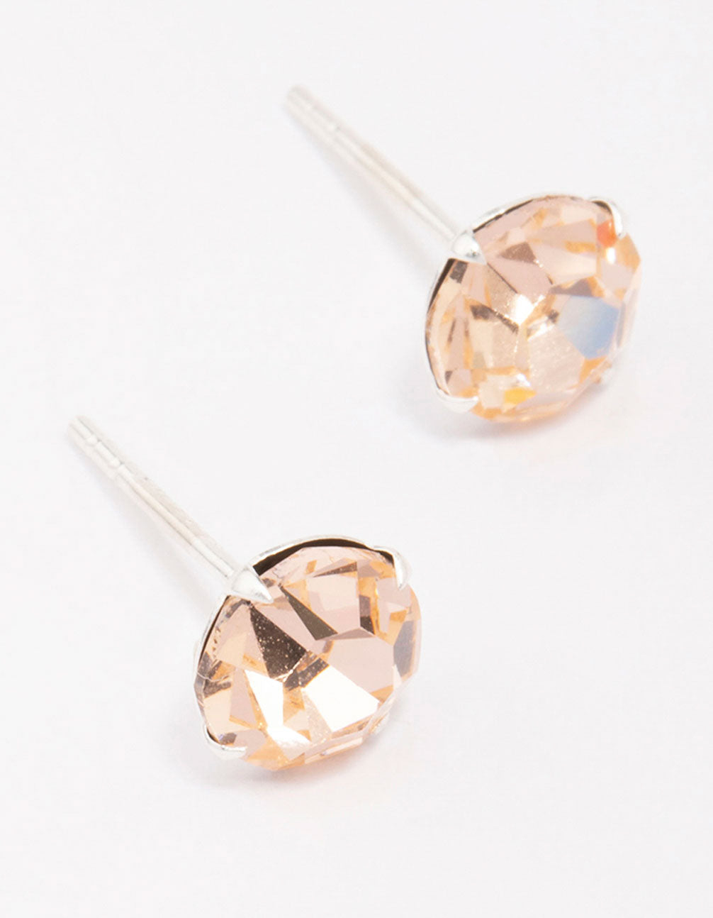 Blush Czech Crystal Stud Earrings