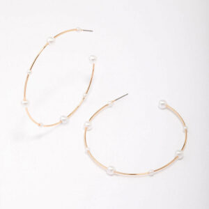 Pearl Hoop Earrings