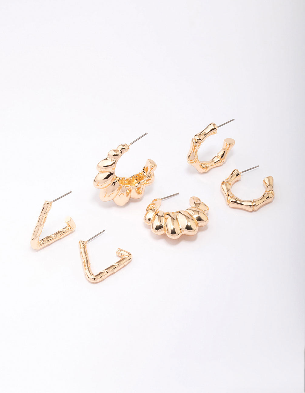 Ripple Hoop Earring 3-Pack