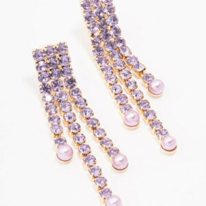 & Lilac Cupchain Drop Earrings