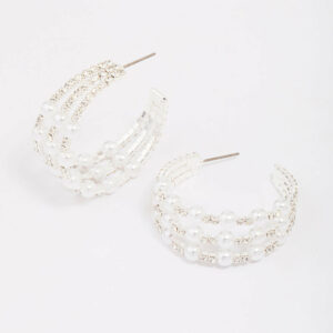 Triple Row Hoop Earrings