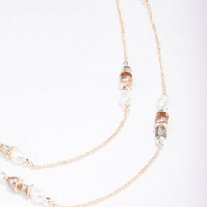 Rose Beaded Layered Necklace