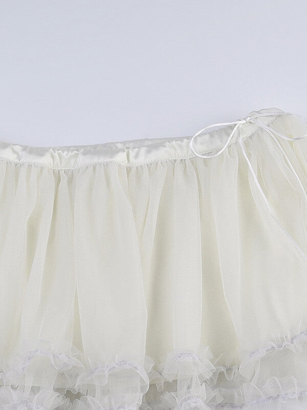 Pearl white tulle skirt - Image 6