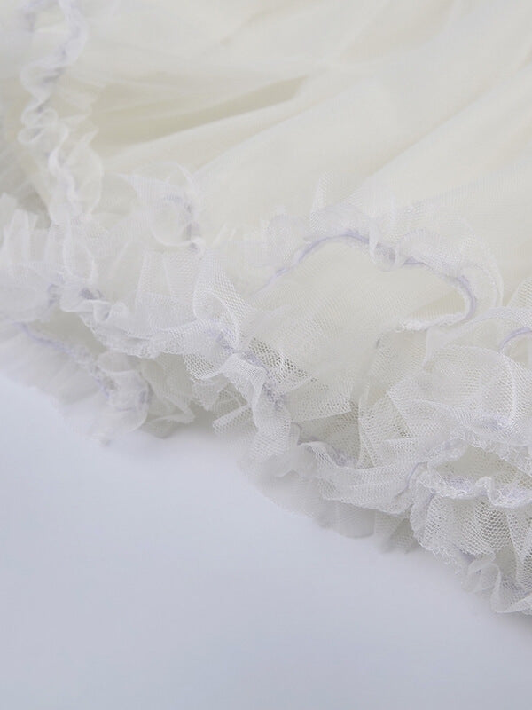 Pearl white tulle skirt - Image 7