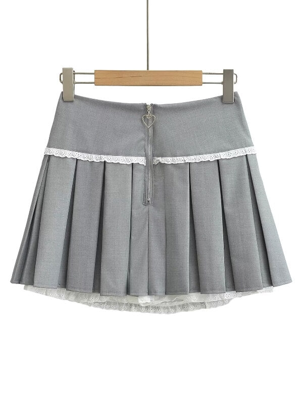 Soft bow lace patchwork skirt - Image 5
