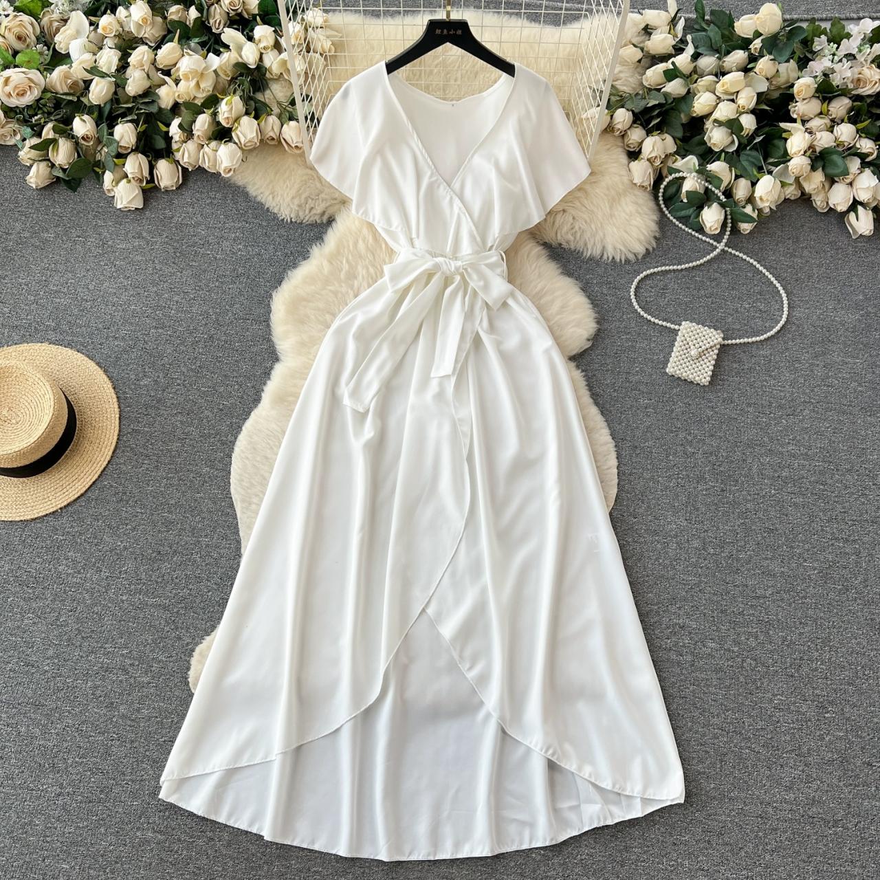 Cute V-neck Dress, A-line Fashion Dress P262 - Image 9